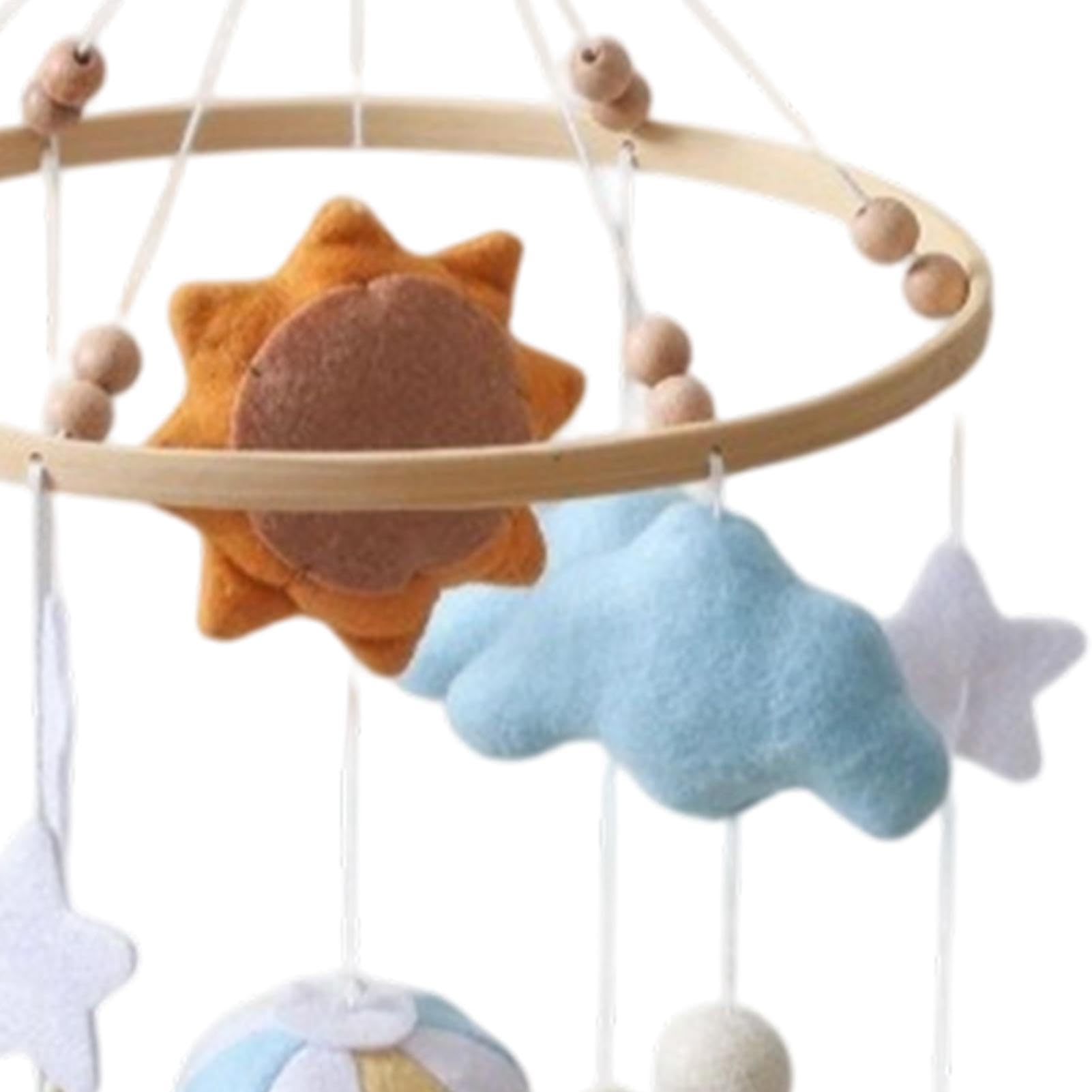 Bambini Mobile per Culla Handmade Naturale Liscia Ornamenti In Legno | Clip mobile per culla per ragazzi doccia festa casa giorno soggiorno finestra porta soffitto