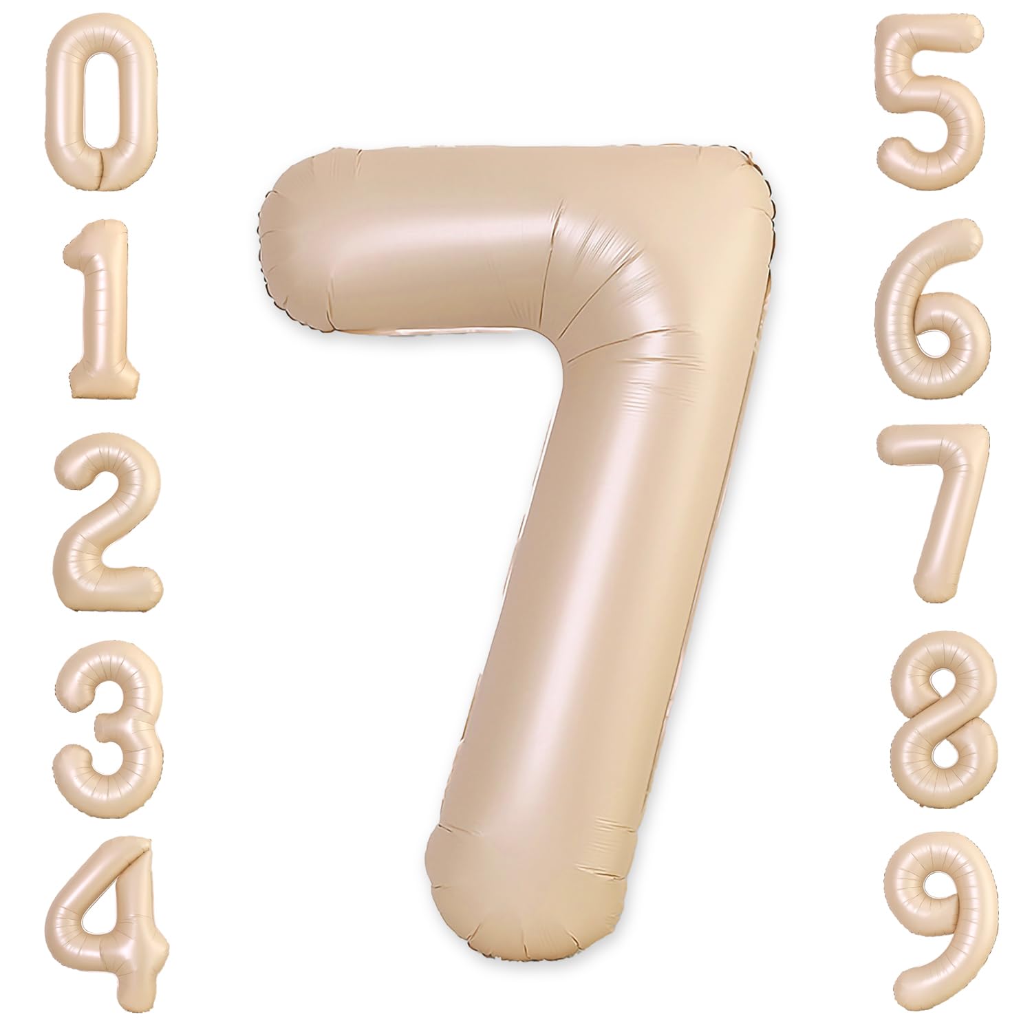 Amazon | カラメル色 数字バルーン 数字7 大きい 誕生日 飾り付け 風船