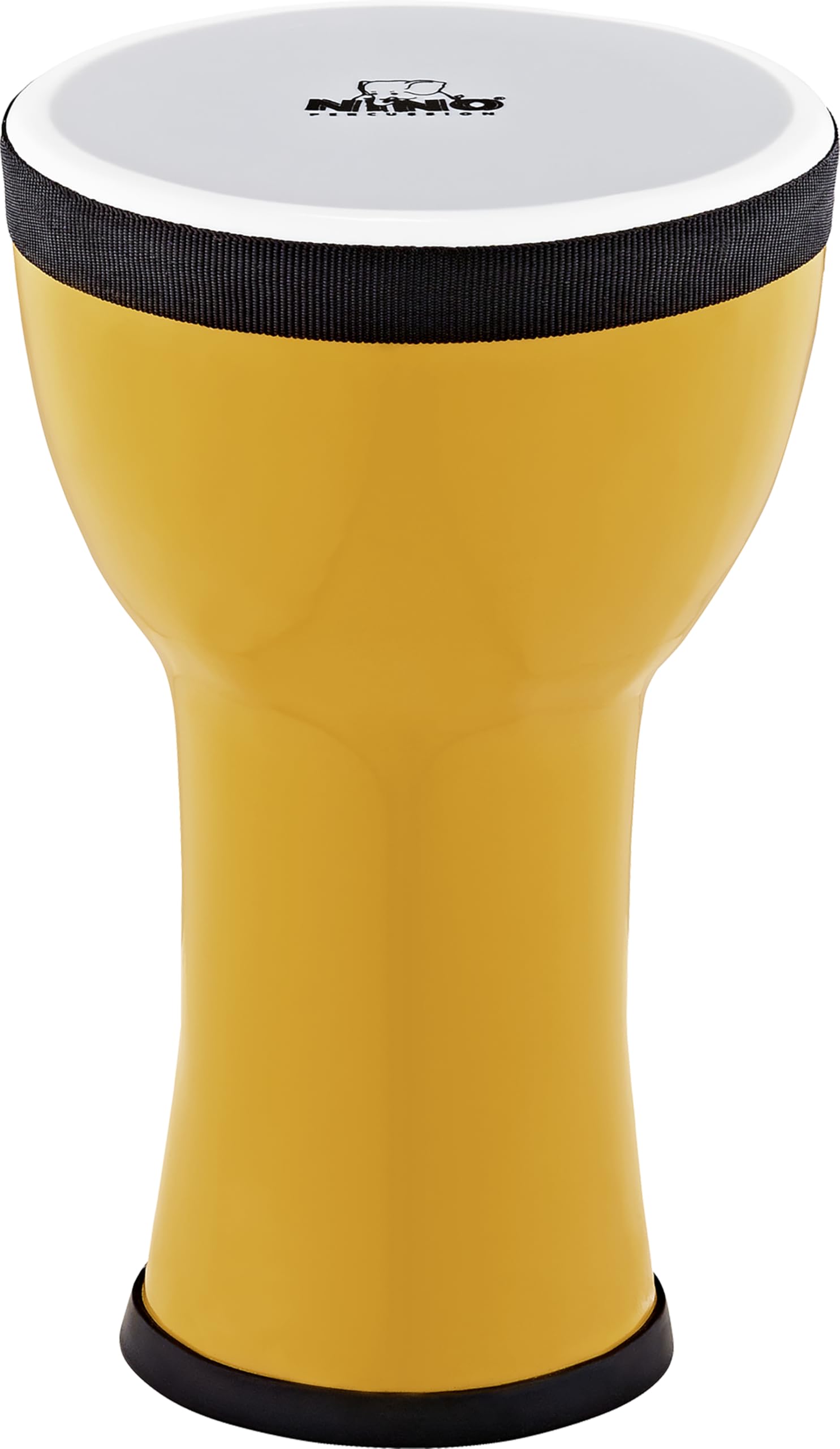 Nino Percussion Elements Mini Djembe – Petit Instrument de Musique pour Enfants à partir de 3 ans – Diamètre de 6 pouces – Plastique, Jaune (NINO-EMDJ-LE)