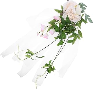 Totority Cadeiras Ao Ar Livre Capas De Cadeiras Flores Falsas Decoração De Cadeira De Casamento Sinais De Cadeira De Flor Simulada Decoração De Cadeira Cadeira De Casamento Encosto De