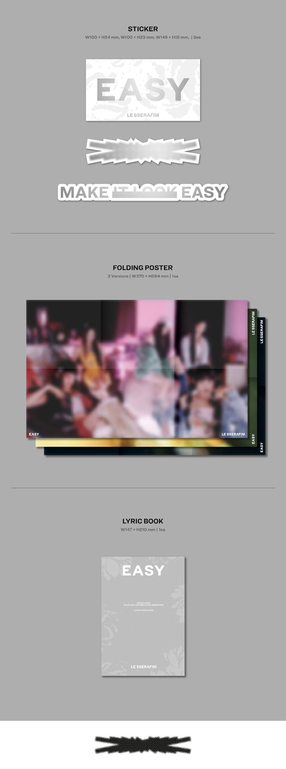 Amazon.co.jp: LE SSERAFIM : EASY Vol.1 (BALMY FLEX Version) 3rd