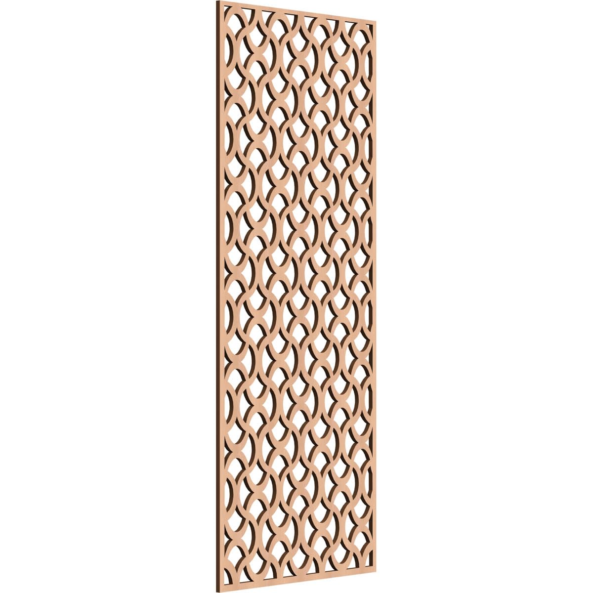 Resort Decorative Pierced Fretwork Wood Wall Panels, 21 3/8"W x 54 3/8"H x 3/8"T, Alder