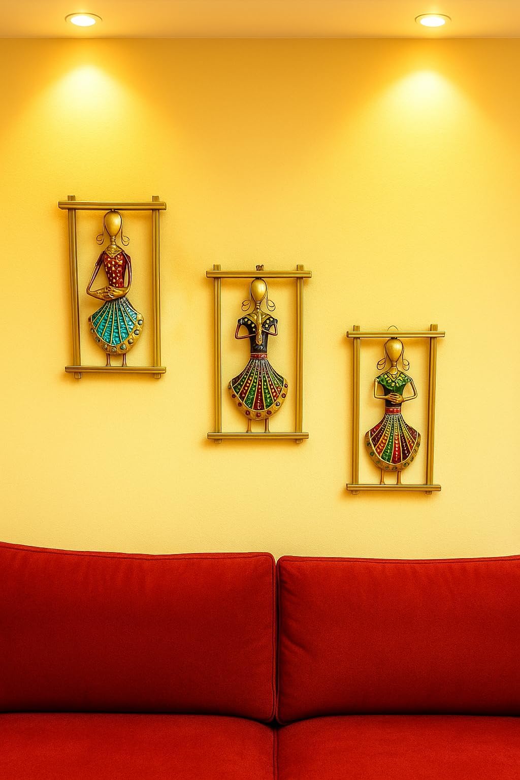 Rajasthani Metal Wall Decor - 3 Frames -6
