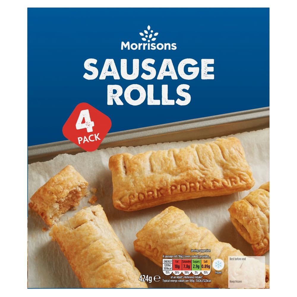 Morrisons 4 Sausage Rolls 424g