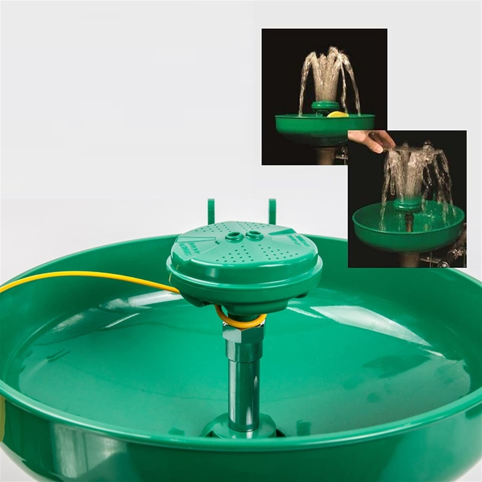 Estación lavaojos de Emergencia montada sobre Pedestal, de Acero Inoxidable 304, con Recipiente Grande para Lavado de Ojos, para Laboratorios, fábricas de Productos químicos y Servicios de r