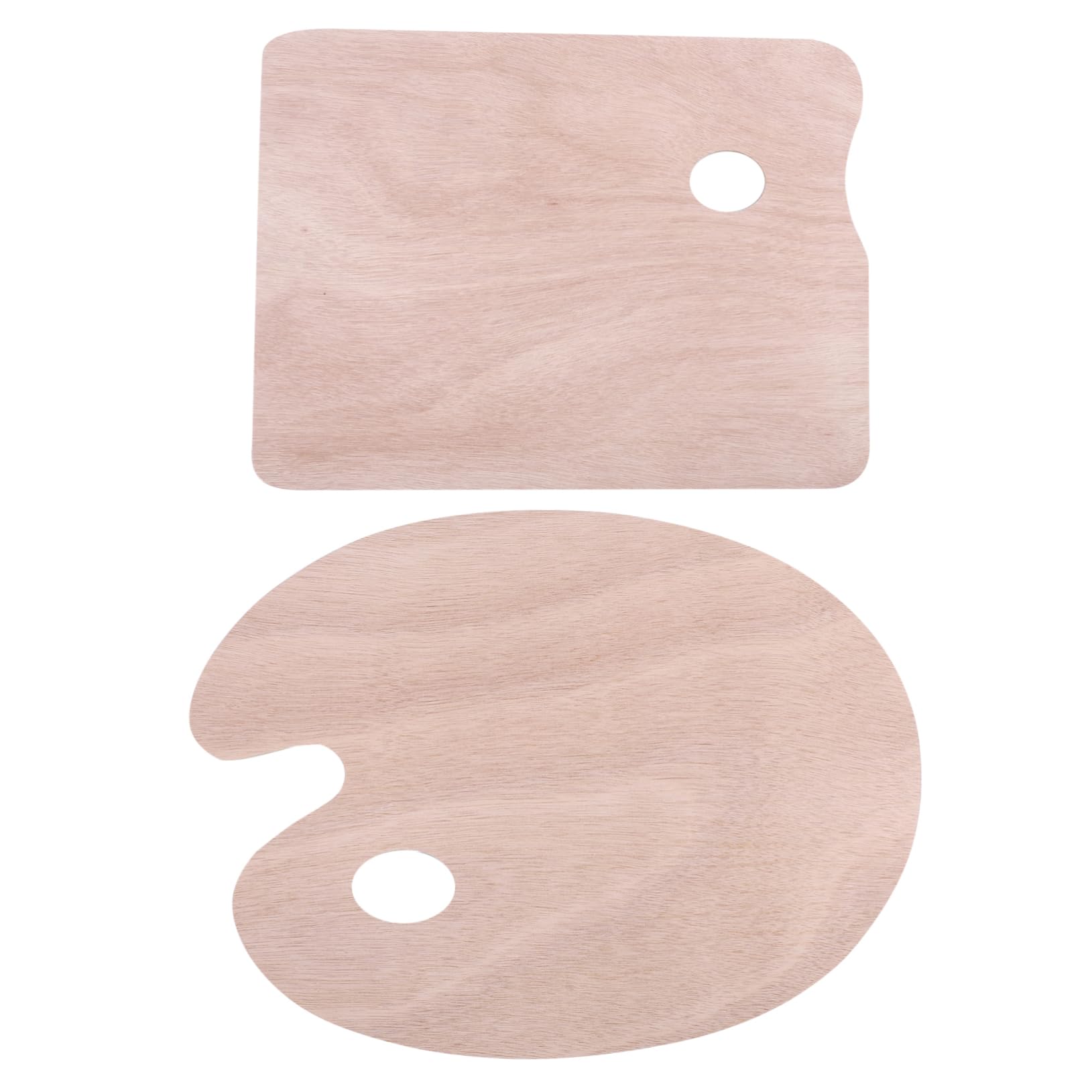 ARTIBETTER 2pcs Wooden Oil Painting Palette Smooth Mixing Tray Paint Accessory for Artists