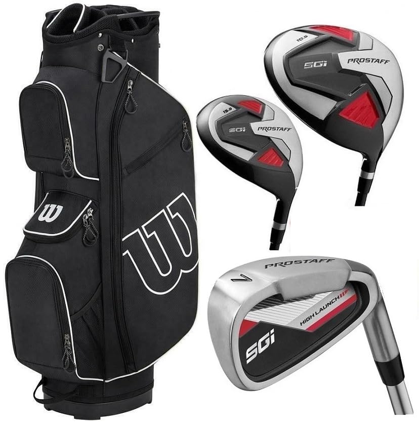 Wilsonゴルフキャディーバック　ゴルフクラブセット ウィルソン クラブセット キャディバッグ付き 9本セット メンズ