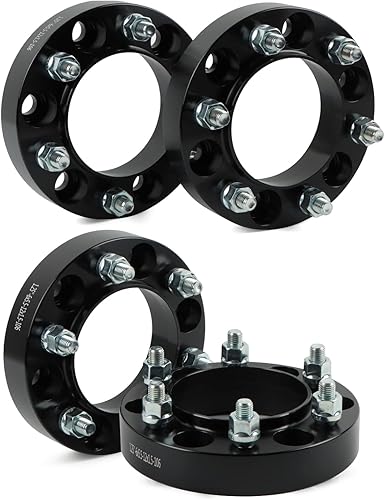 Kessocco Separadores de rueda espaciadores centrales de 6 x 5.5 para Tacoma 4Runner Tundra, 4 piezas de 1.25 pulgadas, 0.236 x 5.500in, orificio de