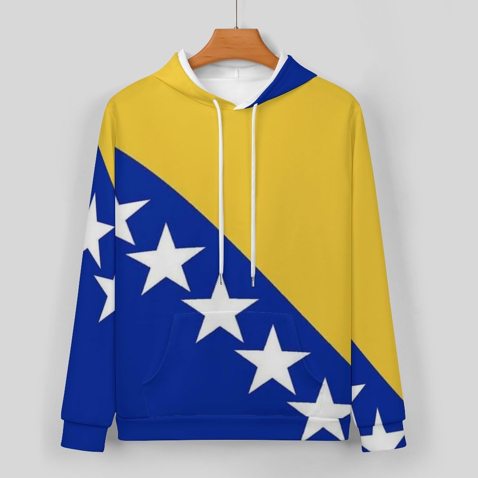 Tuta Da Uomo E Da Donna Set Completi Con Stampa Della Bandiera Della Bosnia Ed Erzegovina A Maniche Lunghe Con Cappuccio Due Pezzi Set Da Jogging Felpa E Pantaloni Della Tuta