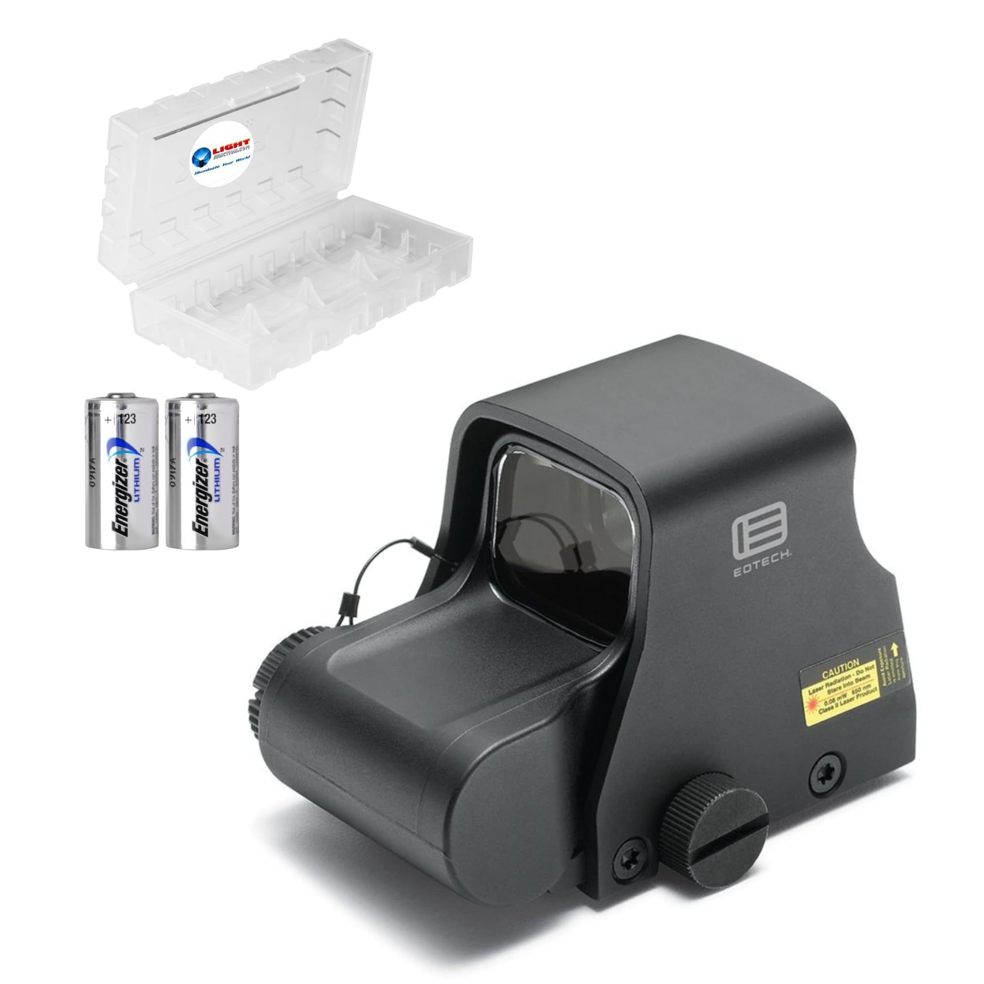 EO TECH XPS2-0 Holographic Red Dot Weapon Sight, Battery Case, & 2000+ Hour Battery Bundle