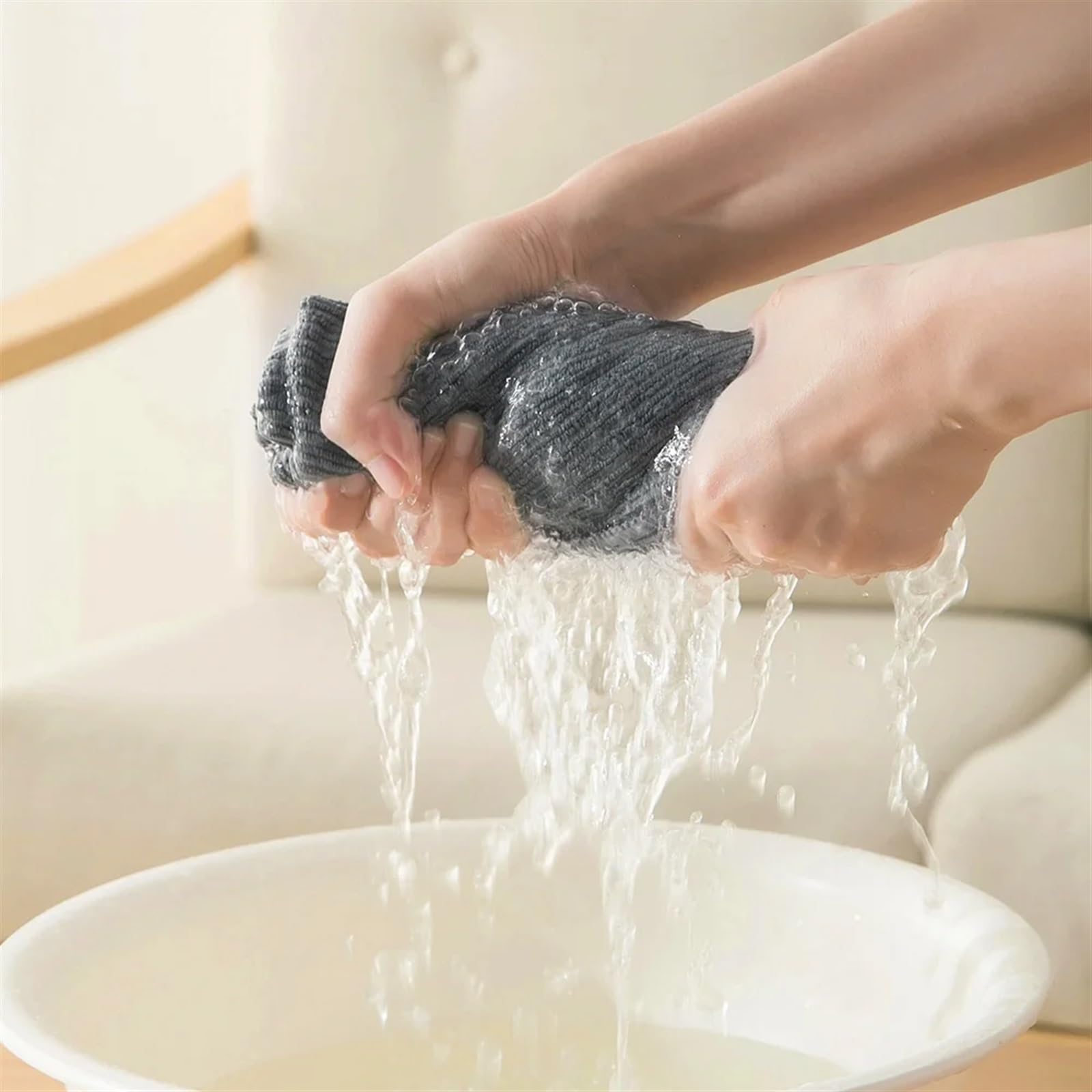 Balleta Paño de Cocina algodón y Absorbente, paño Limpieza del hogar, Utensilios, Lavado, 4/6 Uds(Deep Green,6Pcs)