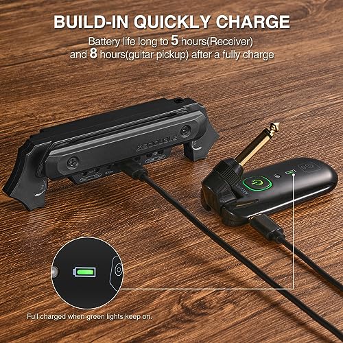 Sunyin SY-X2 Wireless Acoustic Guitar Pickup Rechargable Magnetic And Microphone Soundhole Pickup thumb #3