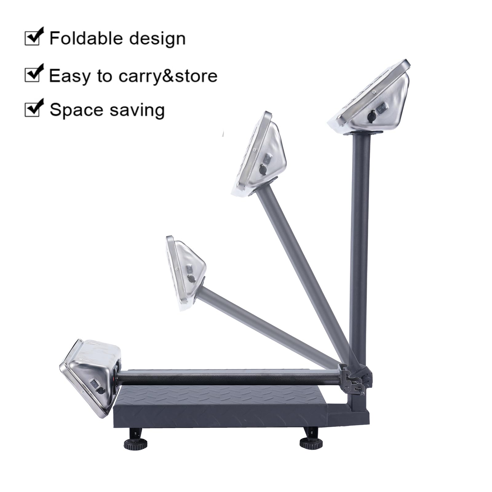 TUFFIOM 661lbs Peso Báscula electrónica de plataforma, Piso Digital Heavy Duty Plegable, Acero Inoxidable Pantalla LCD de alta definición, perfecto para equipaje envío por correo Precio del paquete