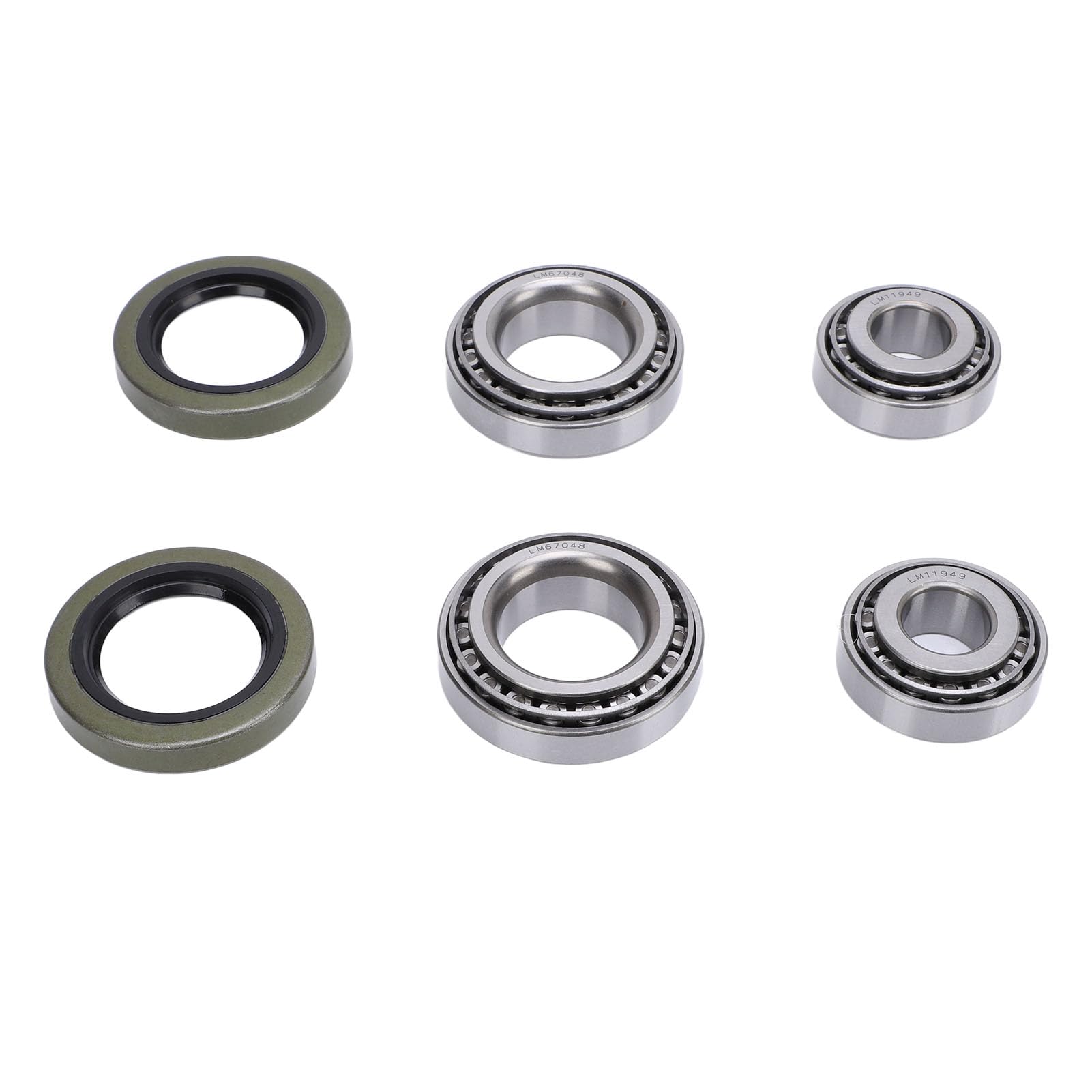 Anhänger Radnabenlager Kit, 2 Sätze Chromstahl für 1 1/4in 3/4in Achsen