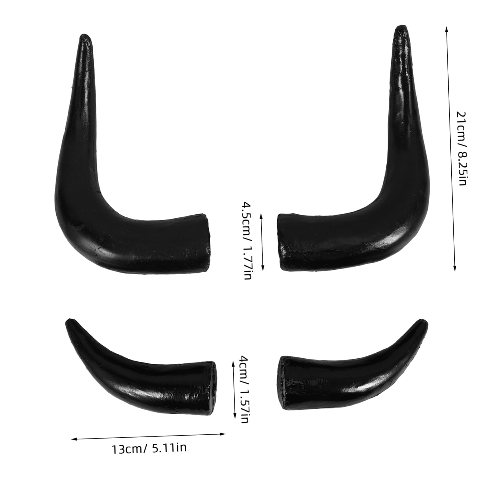 MAGICLULU 10 Paires De Corne De Simulation Bandeau De Corne De Bœuf Artificielle Matériel De Bricolage Coiffure D'Halloween s De Bœuf DIY Imitation DIY Prop Bricolage Décor