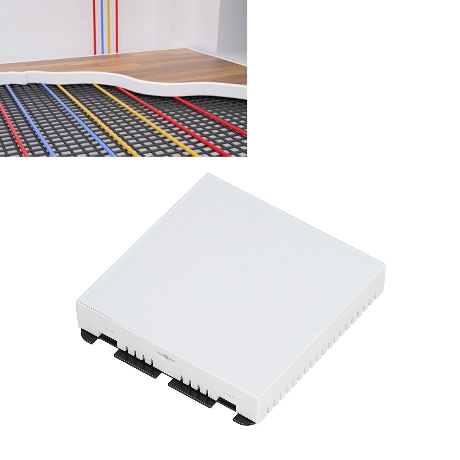 Wakects Termostato WiFi Termostato Digitale per PC in Vetro da 41 a 95 F Controllo APP Programmabile Settimanale per Utenti con Montaggio a Parete per Riscaldamento Elettrico (16A collegato al