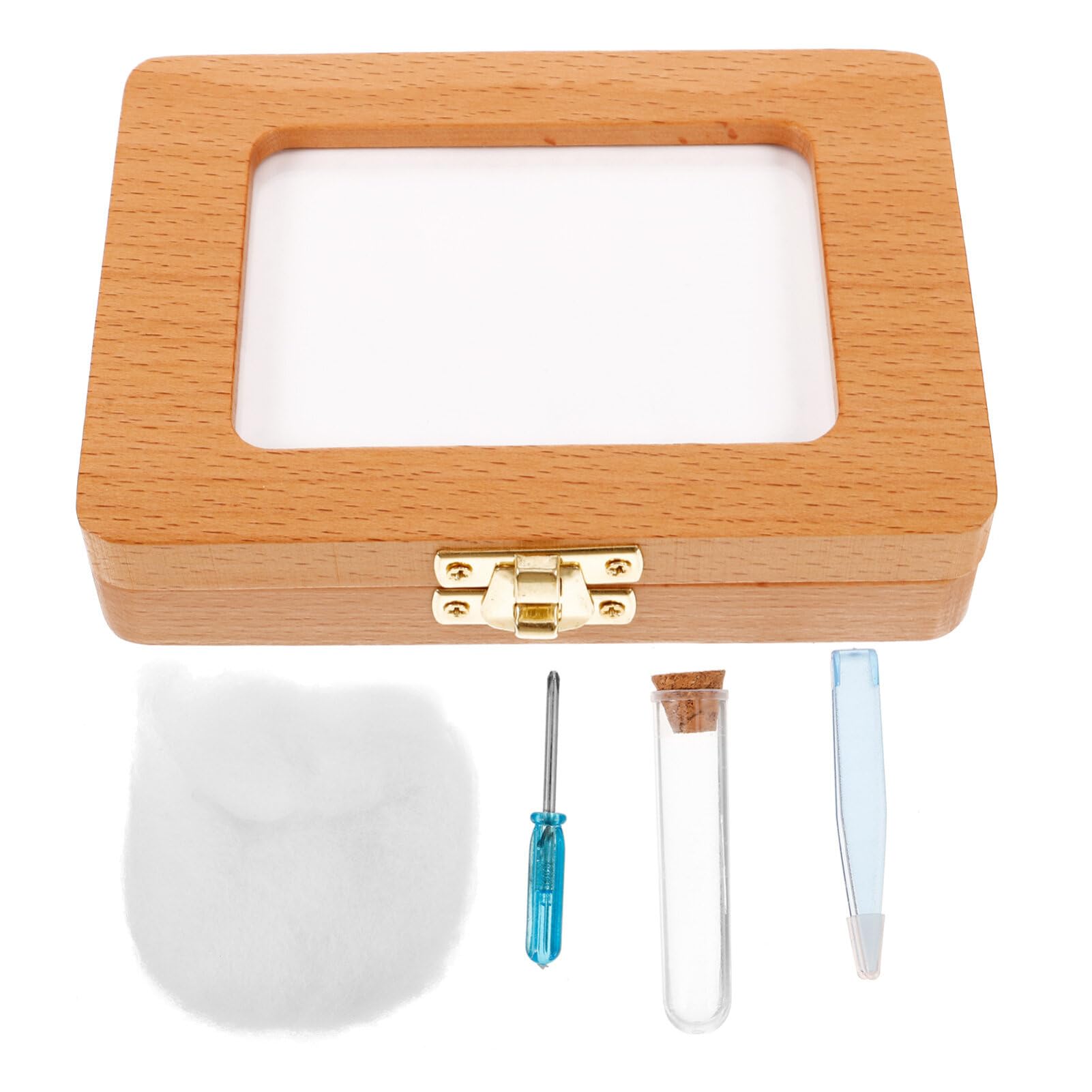 ibasenice Boîte à Dents de Lait en Bois Style Japonerie, Boîte à Souvenirs pour Bébé, Rangement Simplifié et Conservation des Dents pour Baby Showers ou Anniversaires
