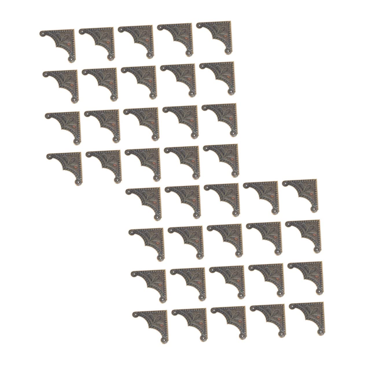 Balacoo Set of 40 Bronze Corner Protectors Iron Corner Guards for Tables Cabinets