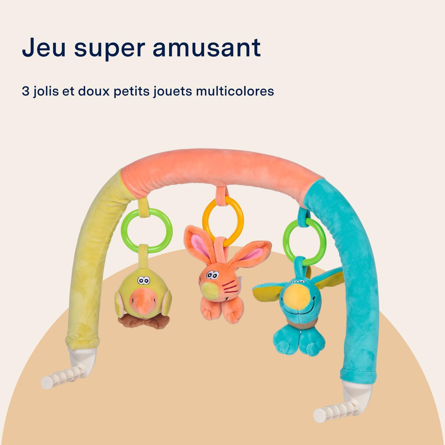PEG Play Bar - Barre de Jeux avec Hochets et Peluches - Compatible avec Les Chaises Hautes Tatamia, Siesta et Prima Pappa de Peg