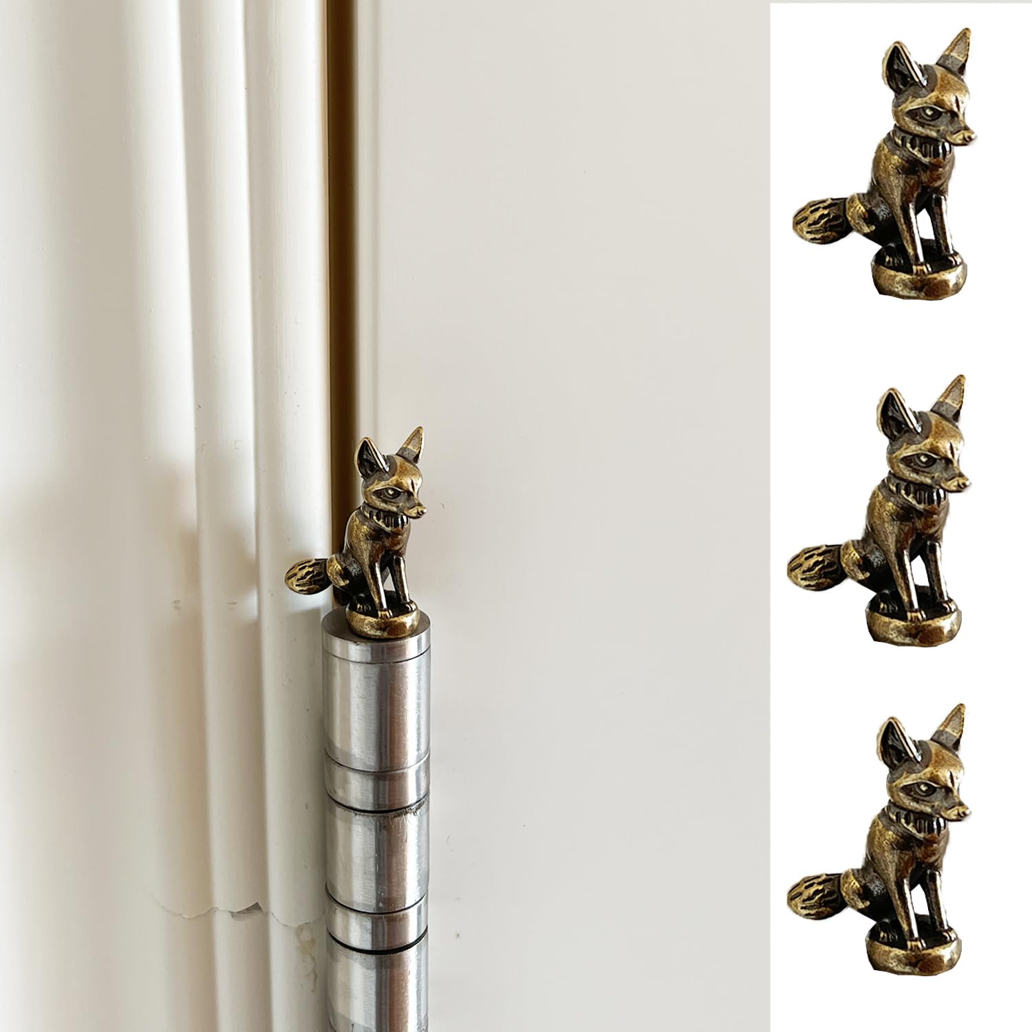 Amazon.com: SWNACOR 3 Pcs Brass Fox Hinge Heads Decorative Topper