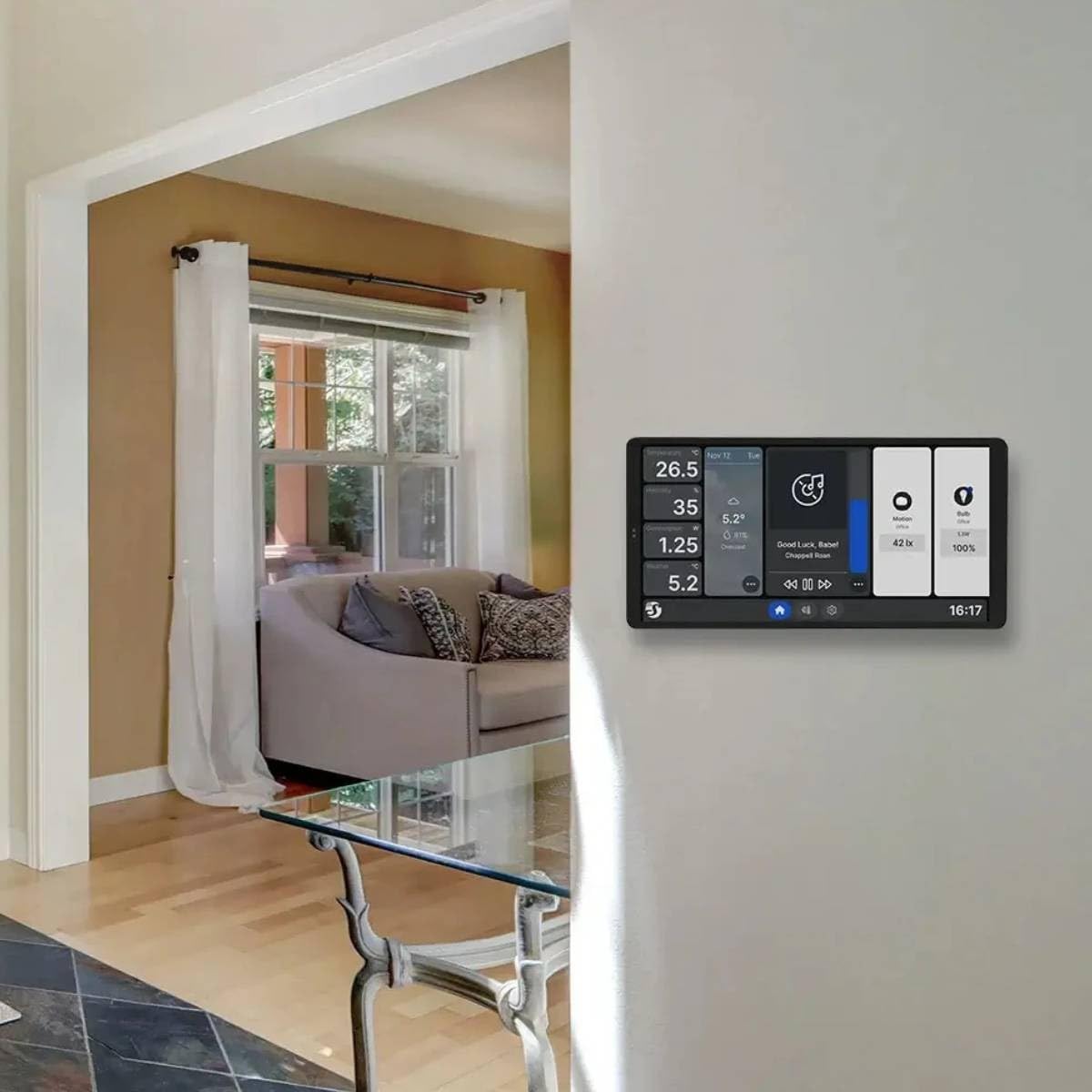 Shelly Wall Display X2i Argent - Panneau de commande Domotique, Wi-Fi et Bluetooth, Commutateur dispositifs connectés et scènes, Écran tactile 6.9”, Haut-parleur, Relais 5A, Shelly app, Home Assistant
