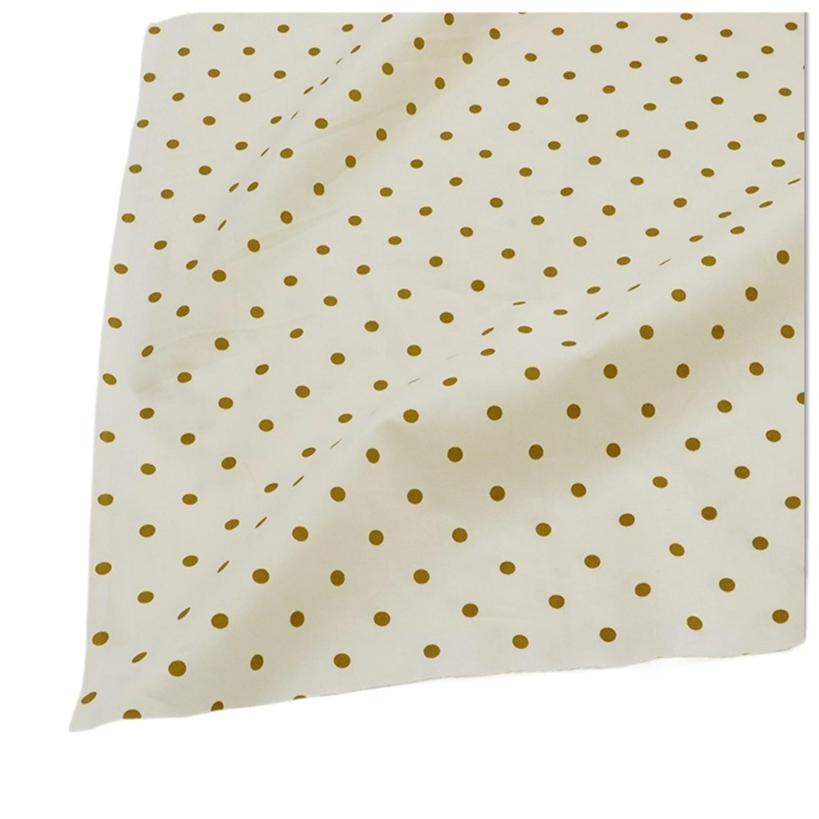 Polka Dots Fabric 160cm*50cm Yellow Polka Dot Pure Twill Cotton Fabric Printed DIY(Color2)