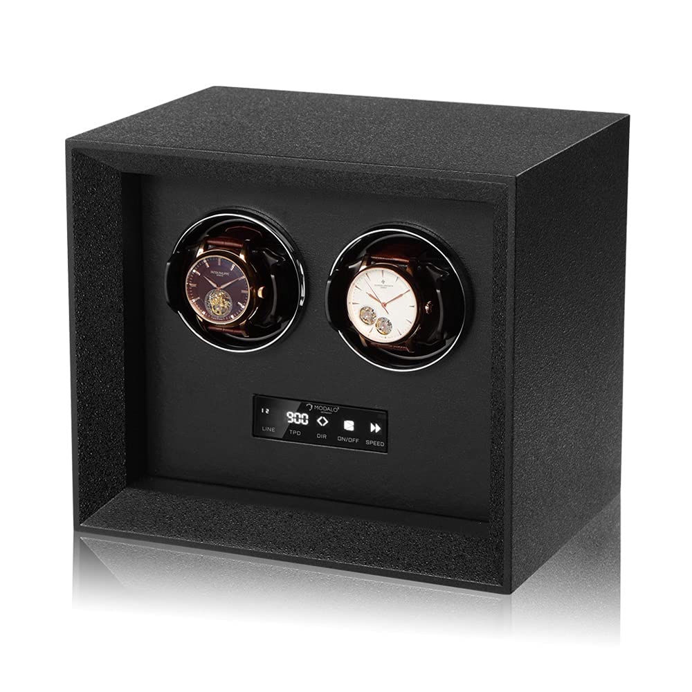 MODALO SafeSystem Uhrenbeweger – Automatischer Watch Winder für 2/4 / 8/12 Uhren, geeignet für Tresore, leiser Motor, luxuriöse zur sicheren Aufbewahrung