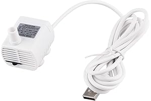 Driew 3W DC 3.5-8V USB Water Pump with Power Cord (USB Water Pump White)