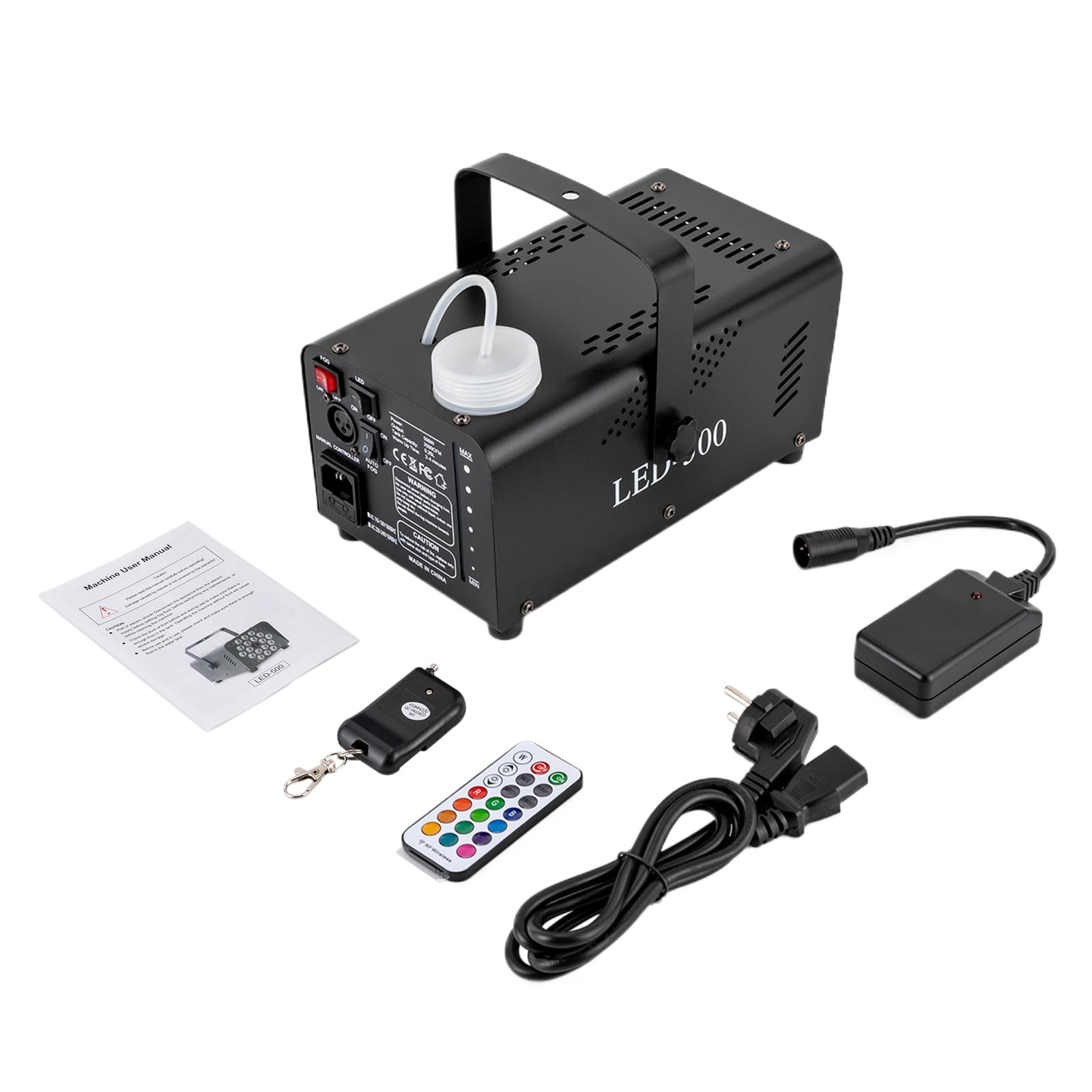 Macchina del fumo, Macchina del fumo da 500 W con 13 luci LED colorate ed effetto RGB, Macchina del fumo da 2500CFM con 2 radiocomandi per Halloween, Natale, matrimonio, compleanno
