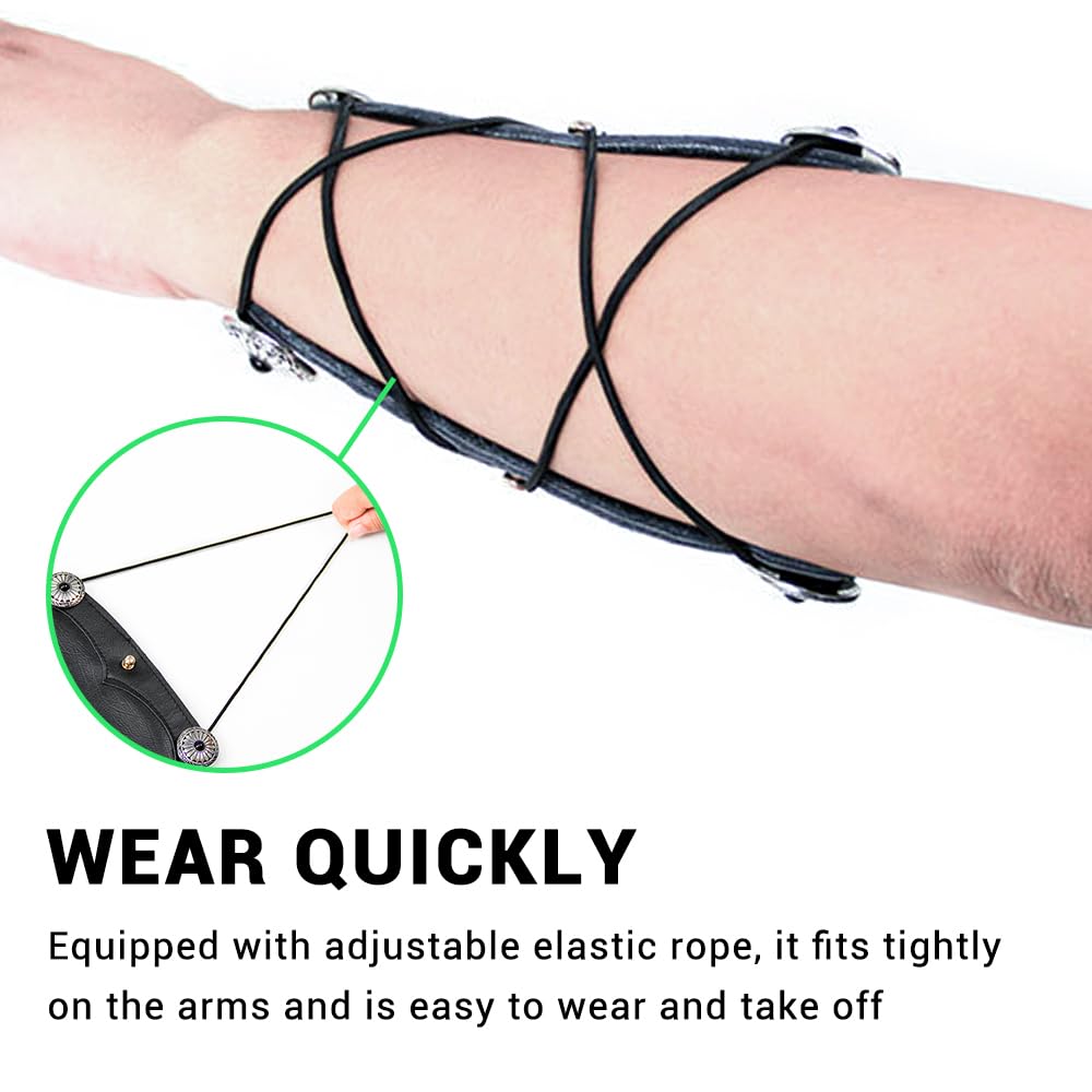 Bogenschieß Armschutz - Verstellbar Für Rechts-/Linkshänder, 8x20cm