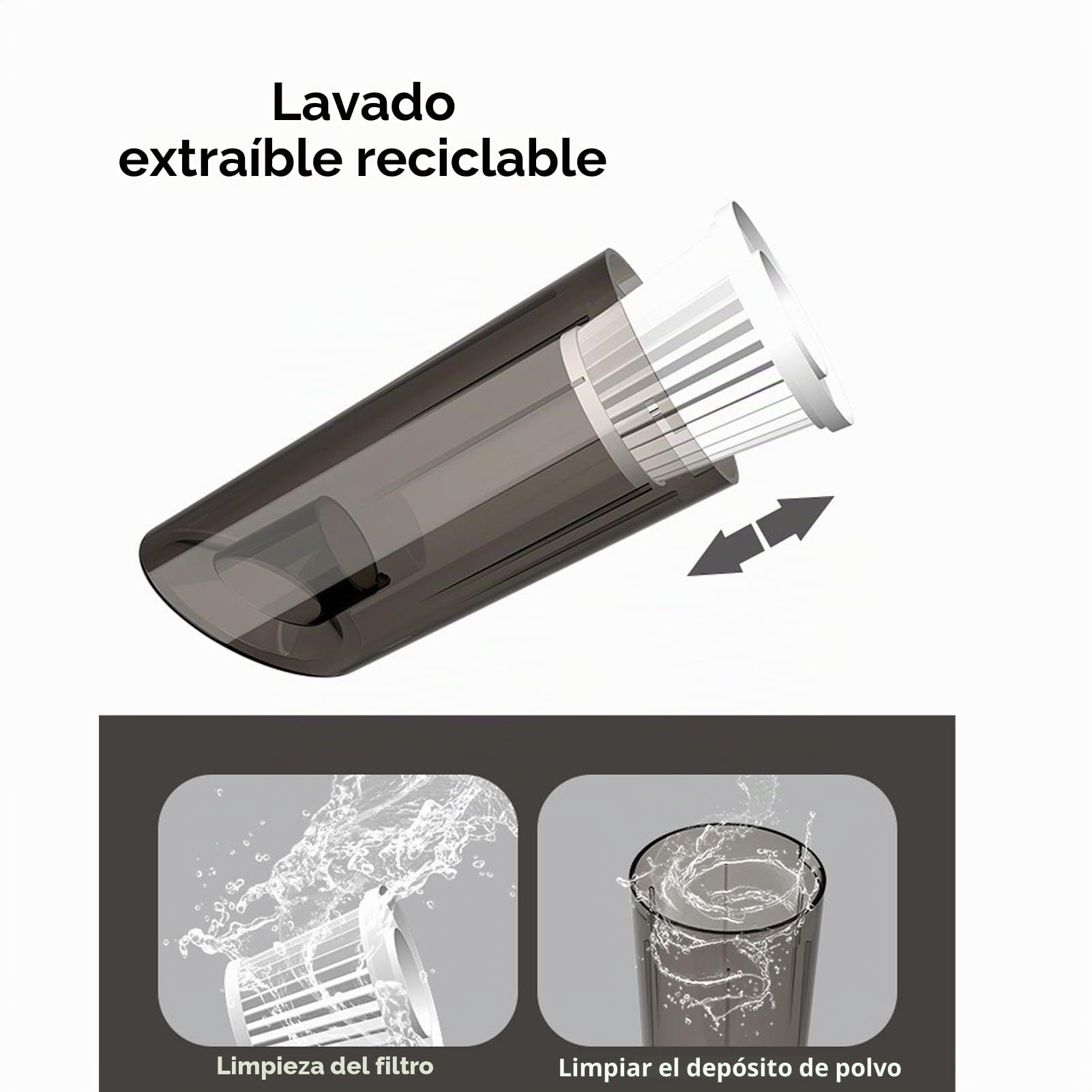 Aspirador sin Cable, 4 en 1 Aspirador sin Cable Ligero para el hogar con Potente succión, 30 Minutos de autonomía Aspirador de Mano para Suelos de Madera, alfombras, Coche, sofá