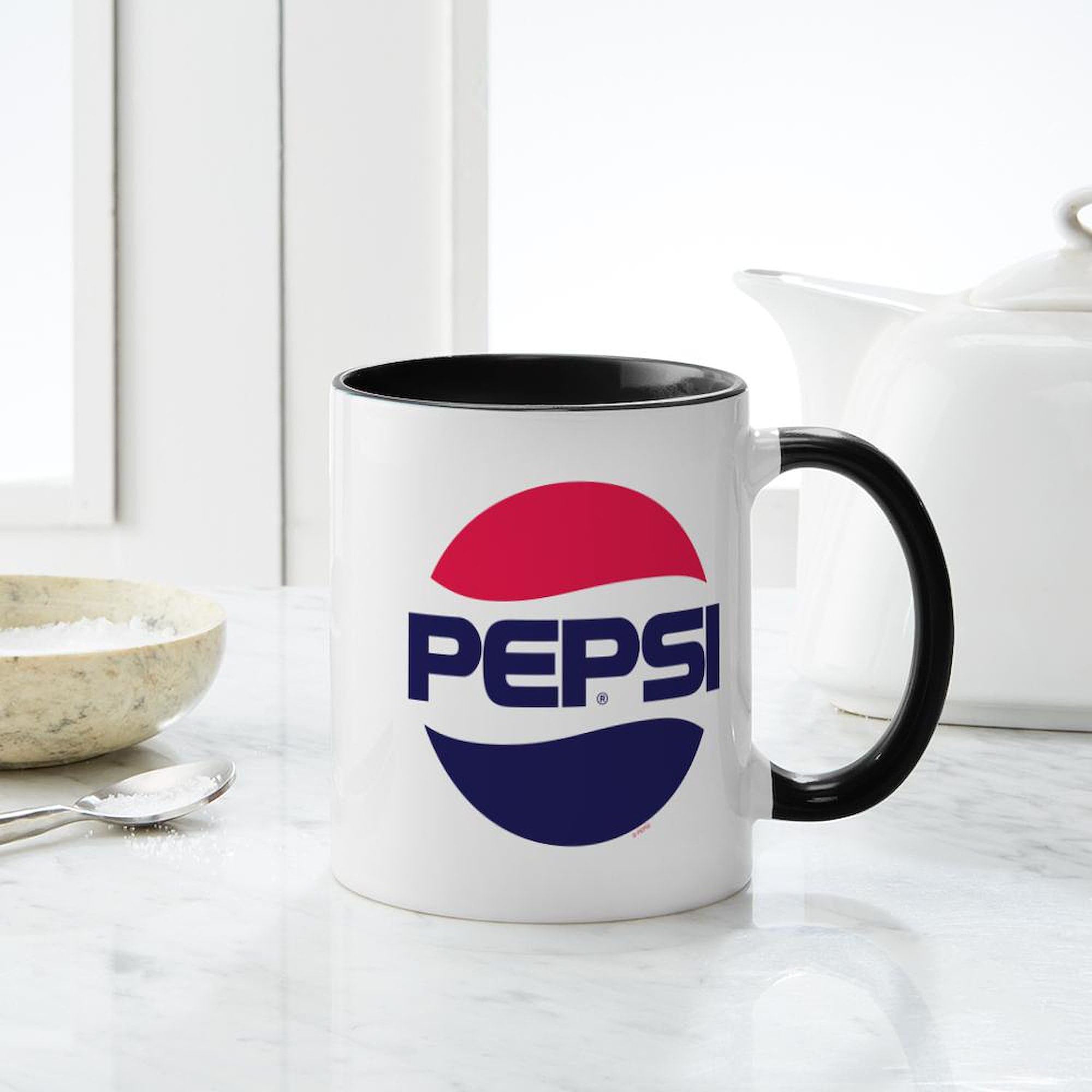 Amazon.com | CafePress Pepsi 90S Logo 11 oz (325 ml) Ceramic