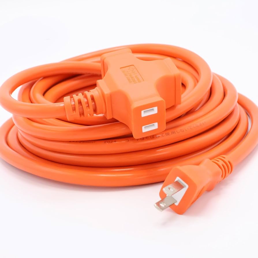 Amazon.co.jp: 超ソフト十字延長コード 7m 3個口 延長コード ZZ