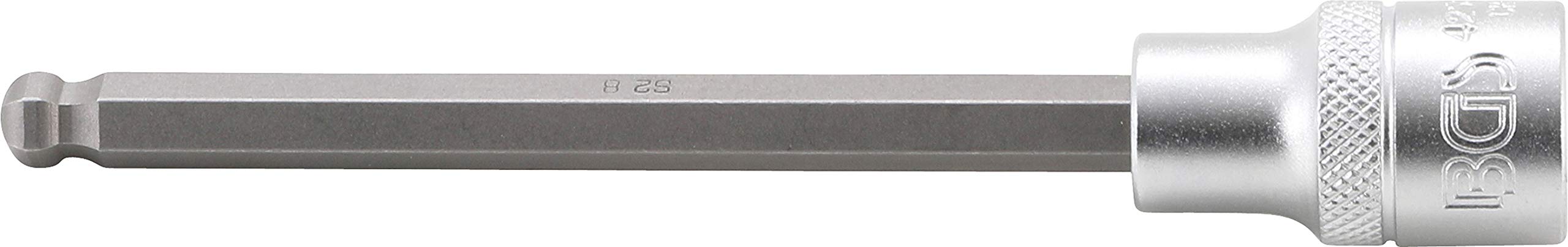 Bgs Multicoloured 4258-8 | Bit Socket | Length 140 Mm | 12.5 Mm (1/2") Drive | Internal Hexagon With Ball Head 8 Mm