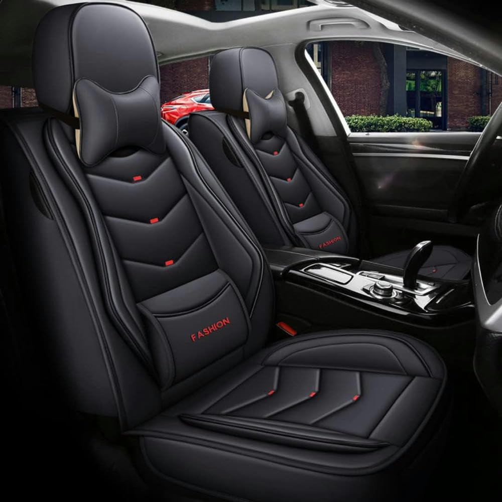 pokrowce na siedzenia samochodowe nadają się do Mitsubishi Pajero 4 2 Sport Outlander XL ASX Montero akcesoria Lancer 9 10 Carisma produkty motoryzacyjne/skóra/oddychające, czarne