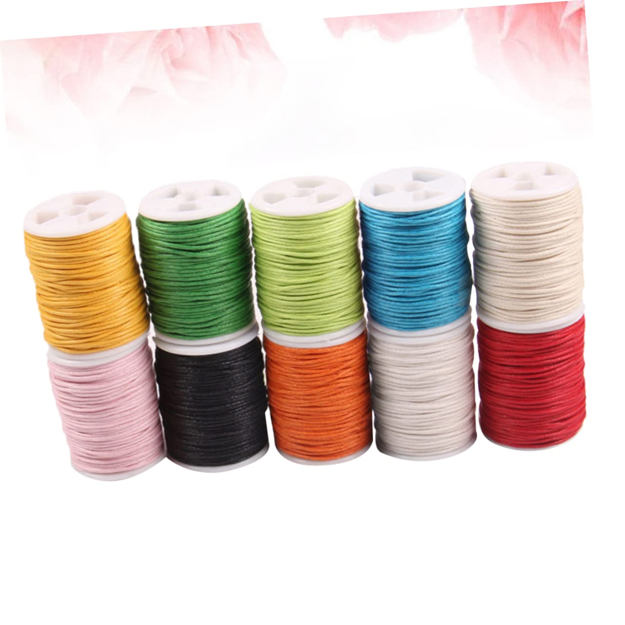EXCEART 30piezas Cuerda De Algodón Encerada Colorida para Manualidades y Decoración De Mixtos para Collares Pulseras y Proyectos De
