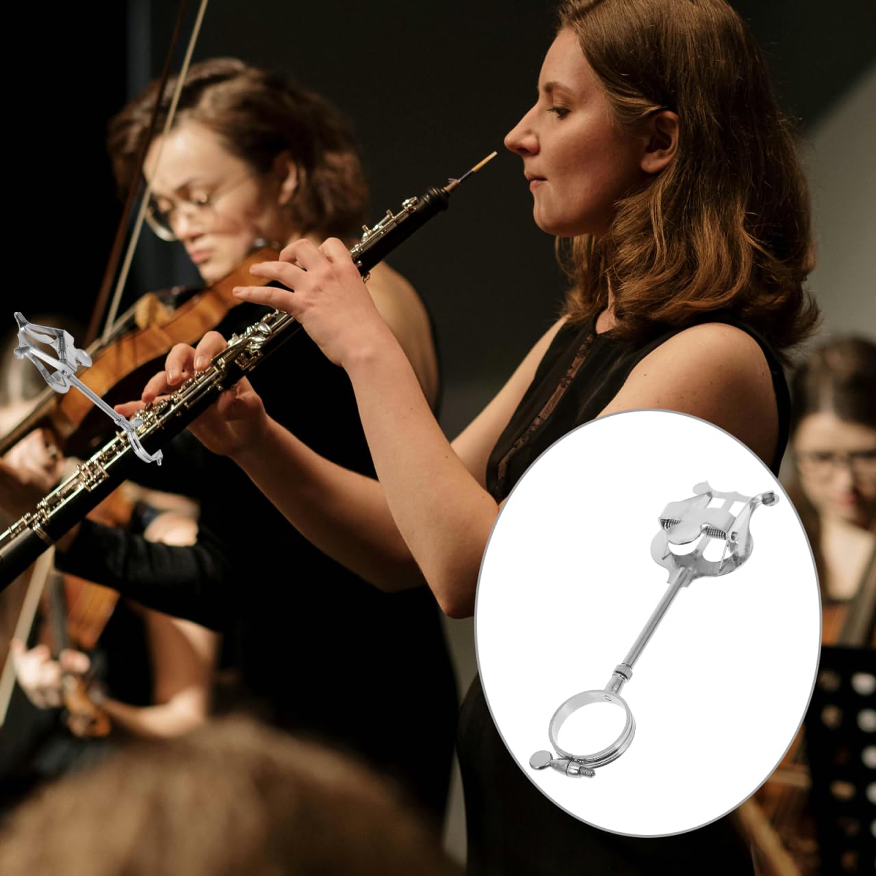 SUPVOX Leggio Portatile Per Spartiti Musicali in Ferro Clip Per Note Musicali Per Clarinetto Design Semplice e Pratico Forte Forza Di Serraggio Facile Da Usare e Trasportare