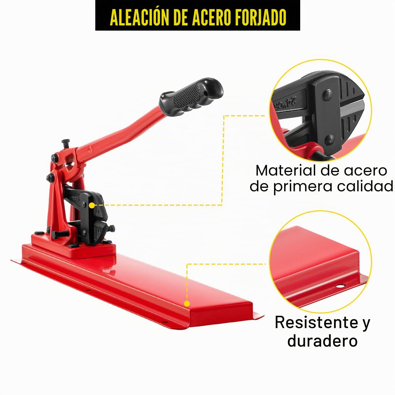VEVOR Alicates de Engarzado de Banco Con Cabezal de Engarzado Cortador de Cables Manual de Acero de Aleación para Manguera de 1,58-5 mm para Construcción de Cables, Taller de Mantenimiento