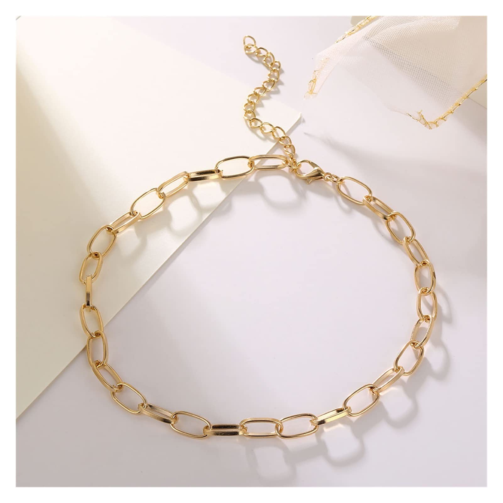 Collar Punk De Bola Grande Para Mujer - Aleación Plateada, 7.5 Mm, Estilo Gargantilla, Para Hombre Y Mujer