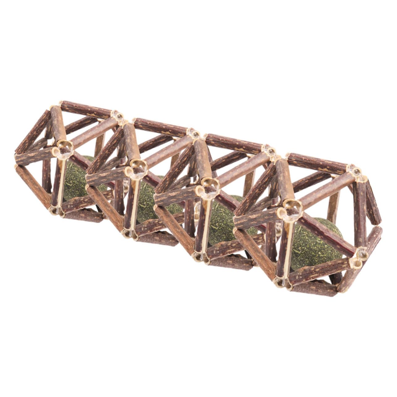 Toddmomy 12pièces Jouets à Mâcher pour Chats Herbe à Chat Boules De Catnip Actinidia Polygama pour Nettoyer Les Dents Et Améliorer La Digestion