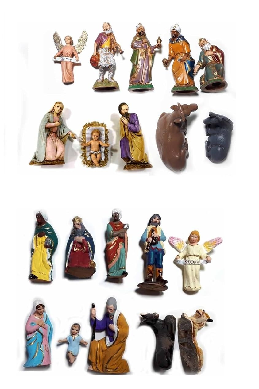 Weihnachtskrippe komplett Art. 2 60 x 45 cm Höhe 60 cm Holz und Kork mit oder ohne Hirten ohne 10 Hirten 10 cm Terrakotta oder 10 cm Kunststoff San Grigorio Armeno Tempel