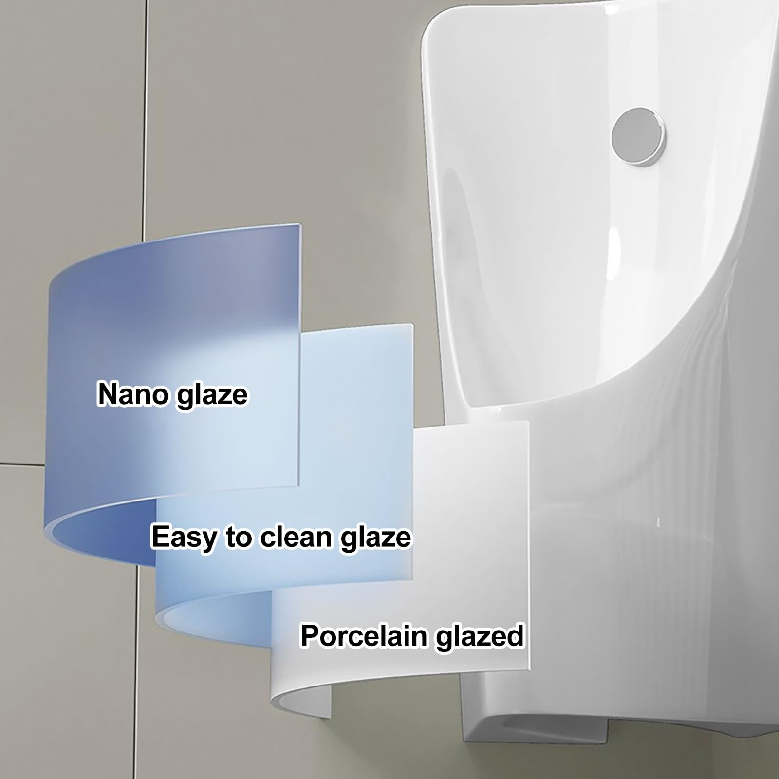 Outlet - Geberit 300 Urinoirs urinoir 94 met achterinlaat watervrij wit