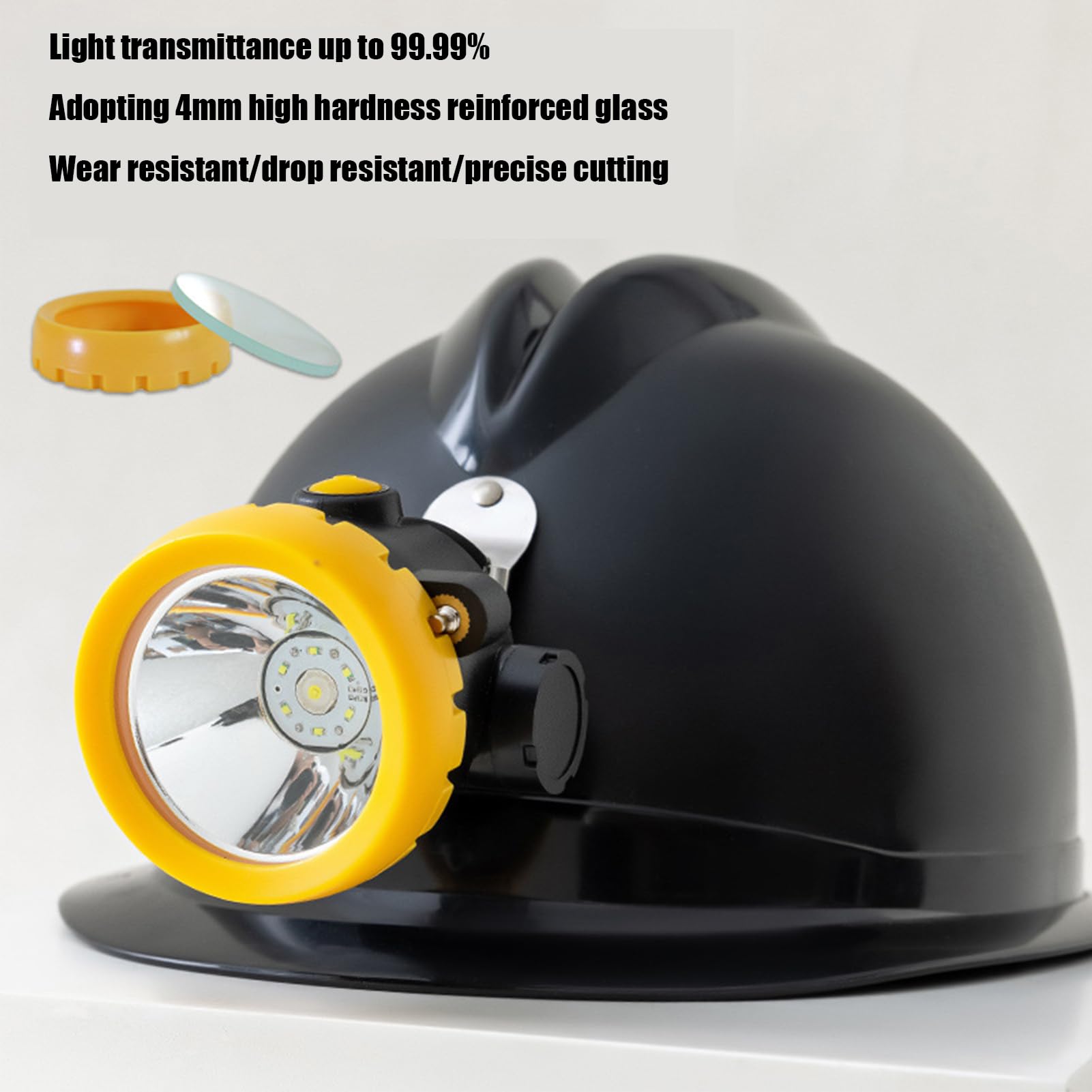 Bezpieczeństwo Lampa górnicza, super jasna lampa górnicza LED Wodoodporna latarka czołowa Przeciwwybuchowa Czapka z twardym kapeluszem Reflektor, Camping Hiking Górnictwo Reflektor