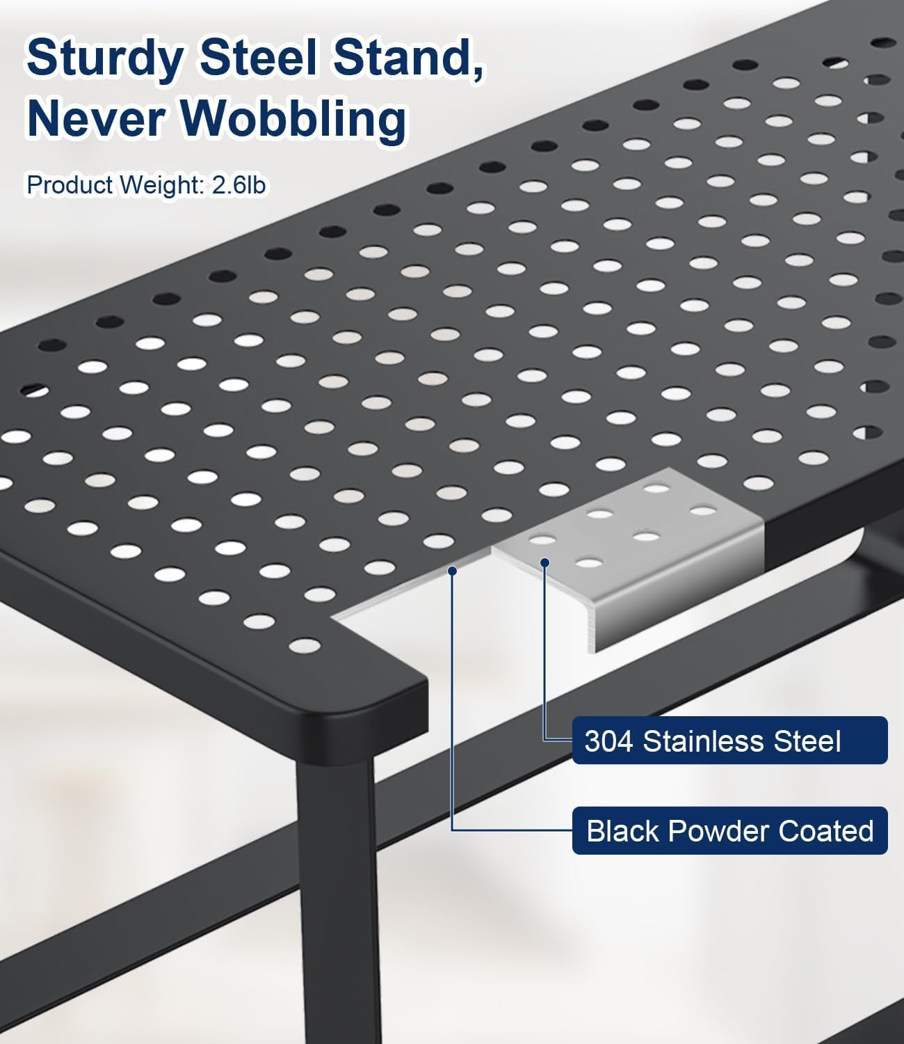 Water Filter Dispenser Stand with Drip Tray - 7.7''W x 14.6''D x 6.7''H, Metal Stand Designed for Brita Water Filter, Compatible with ZeroWater, PUR, Waterdrop etc - Image 5