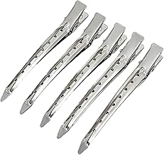Hair Clip Ducker Non-marking Hair Clip Hairdresser Commercial Ducker Roll Up Professional Hairpin Bangs Ducker Pin Blocking Curl Clip Rust Resistant Haircut Styling (Large/5pcs)