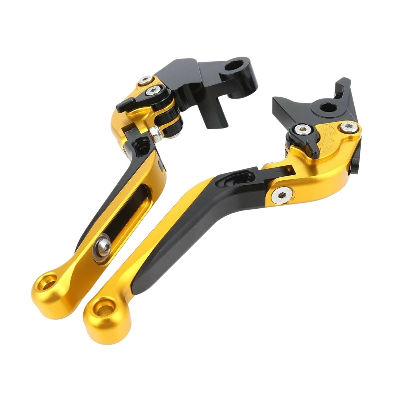 Wnftyske Yellow J Motorcycle Brake Clutch Lever Pivot Levers Moto Foldable Extendable Brake Clutch Levers For Duc&Ati St4s 620 For Monster Mts For 800/400/695/696/796, Hypermotard 796