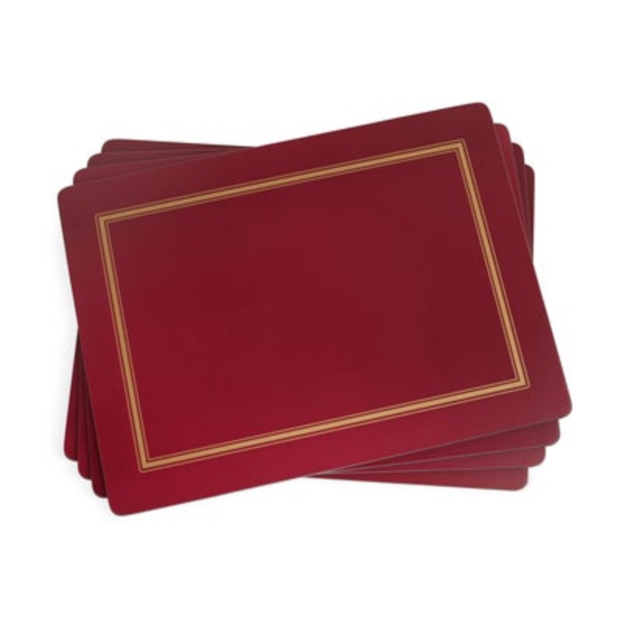 Portmeirion Home & Gifts Pimpernel Classic Burgundy Placemats - Set of 4 (Large), Red