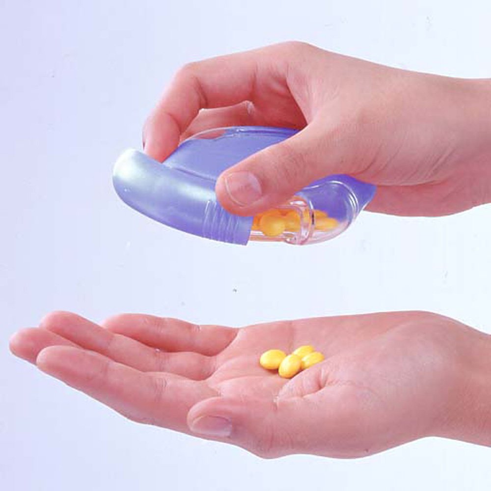 Shinko Hanger Medicine Case, Blue Medicine Portable Petite Double