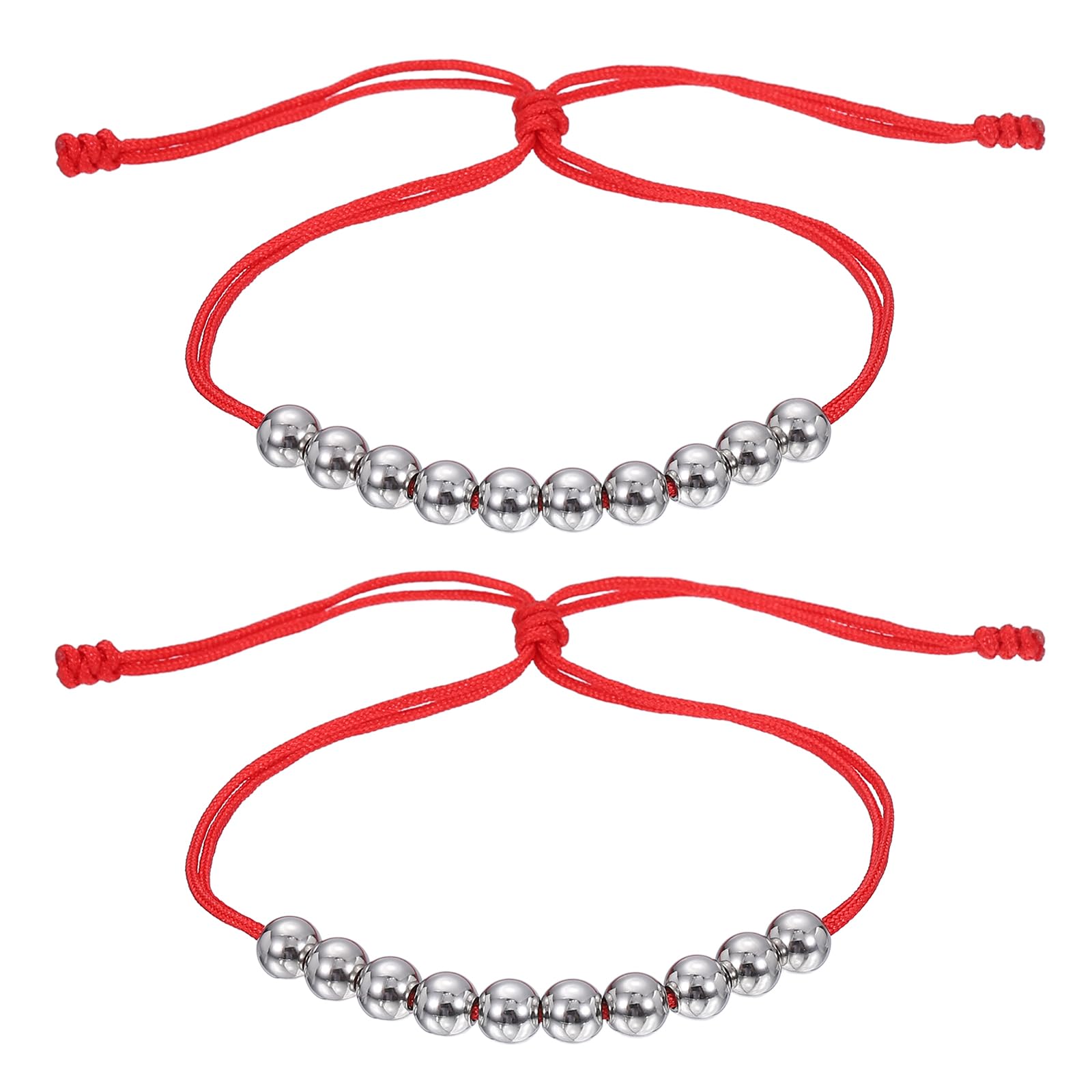 PATIKIL Golf Beads Score Counter, 2 Pcs Golf Stroke Counter Beads Easy to Adjust Golf Accessories for Women Men Golfer Strokes Count, Red