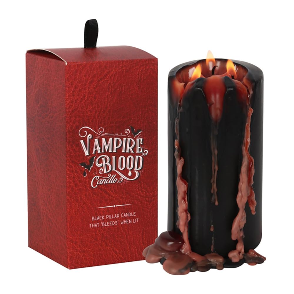 SJ TRADERSVampire Blood Tear Candle, Time Suitable for Halloween, Gothic Rituals, Spooky Décor, Horror Theme Party Decoration Goth Witch Gift Desktop Ornaments Creepy Candles (Large)